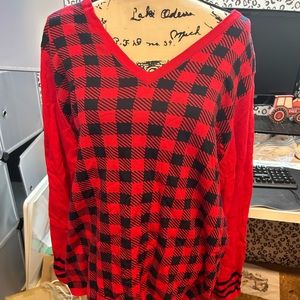 Tommy Hilfiger Ivy Sweater New with Tags Red/Black